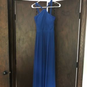 Bill levkoff blue bridesmaid dress!